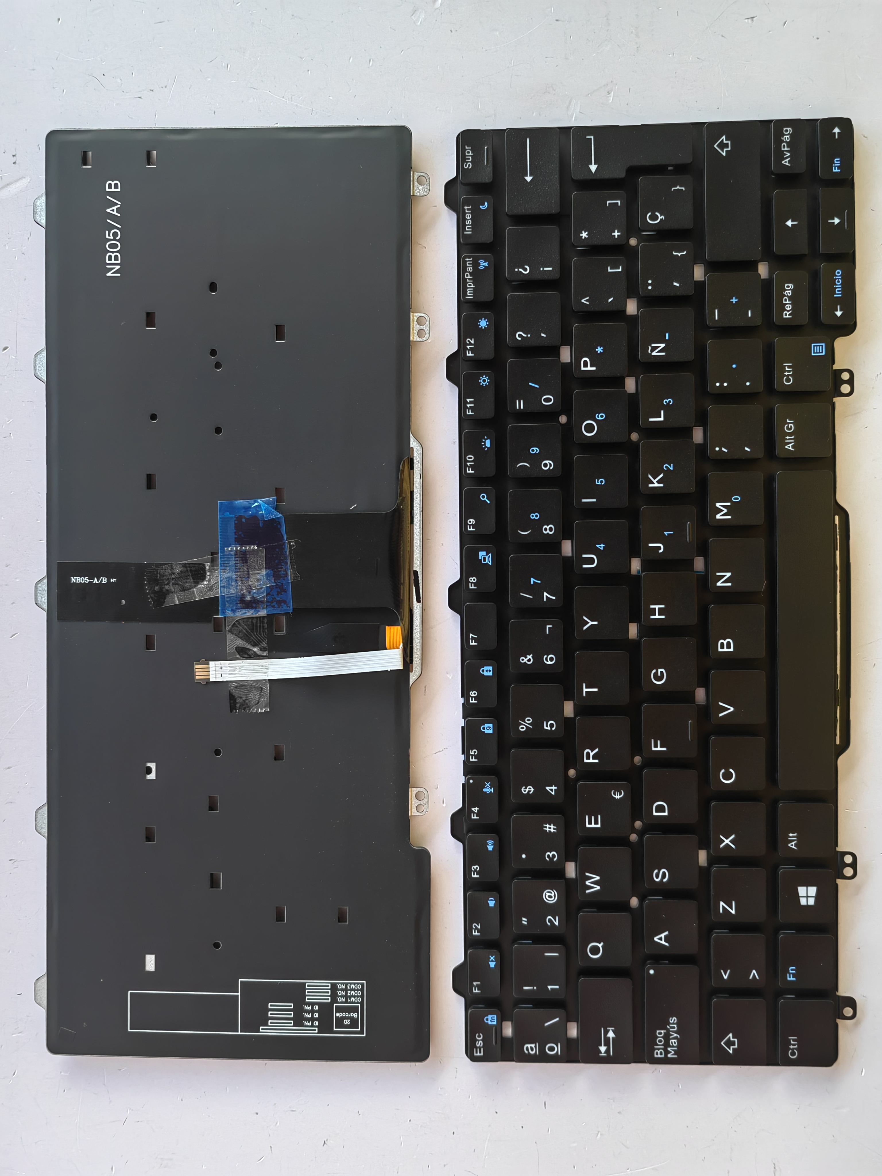 Picture of New Replacement Laptop Keyboard For DELL E7250 BLACK Backlit (OEM) SP Layout